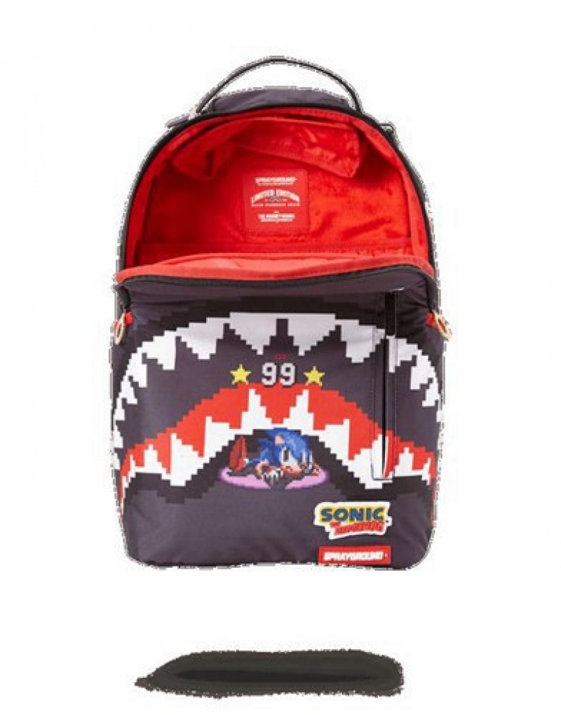 Purple Sprayground Sharks In Paris Polaris Backpacks | 09621-PWUC