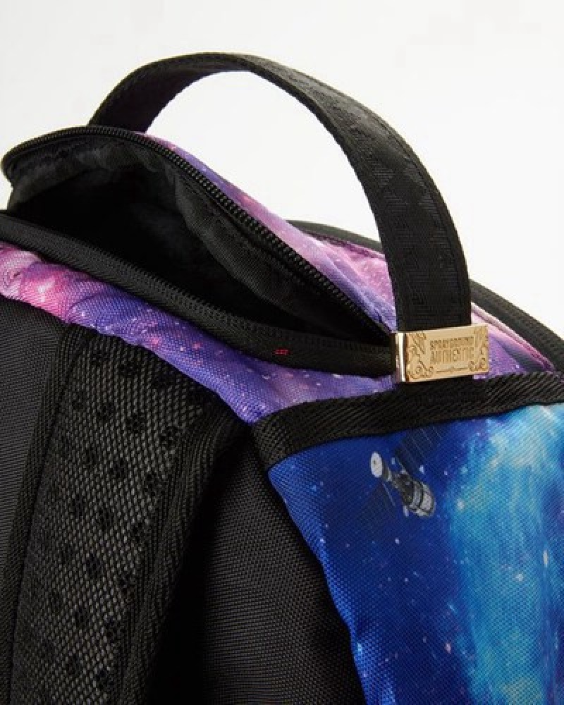 Purple Sprayground Spaced Out Backpacks | 63517-DGAC