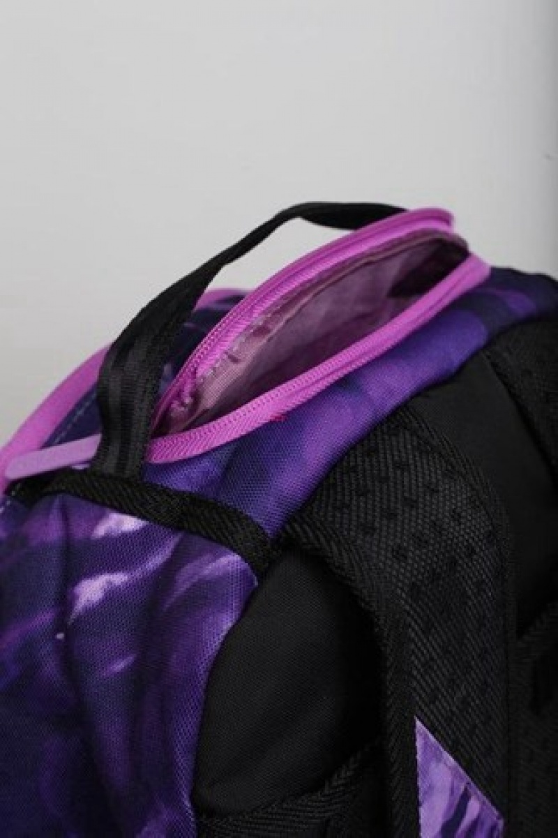 Purple Sprayground Weed Tie Dye Backpacks | 43268-EWDA