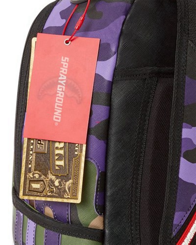 Purple Sprayground Xtc Purple Mountaineer (Dlxv) Backpacks | 71394-NDFC