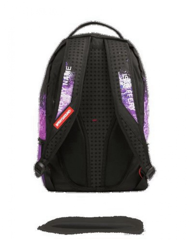 Purple Sprayground Young Thug X Diamond Cube Backpacks | 82395-MVGO