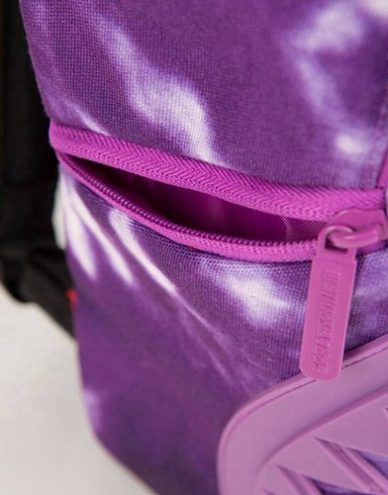 Purple Sprayground Young Thug X Purple Haze Shark Backpacks | 06827-KYJS