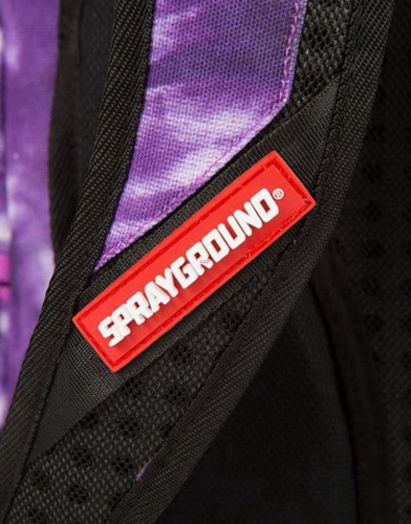 Purple Sprayground Young Thug X Purple Haze Shark Backpacks | 06827-KYJS