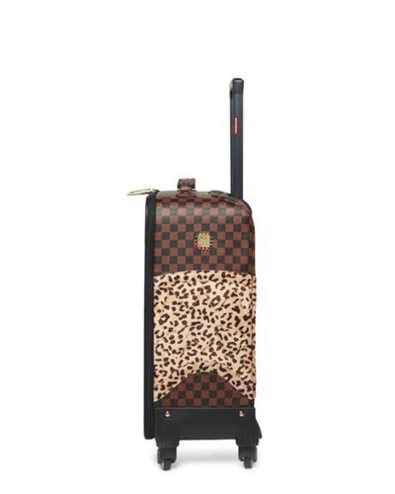 Red Brown Sprayground A.I.3 The Legacy Jetsetter Carry-on Luggage | 93401-GSEJ