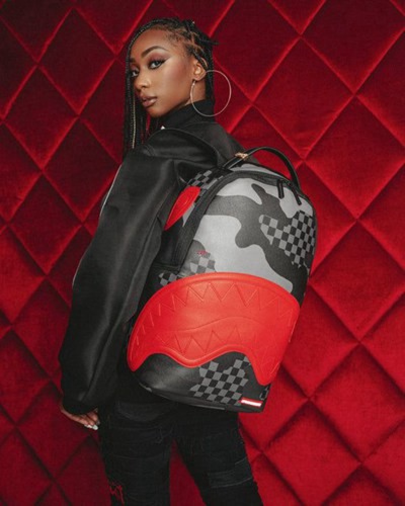 Red Sprayground 3am Alert (Dlxv) Backpacks | 02534-TAWN