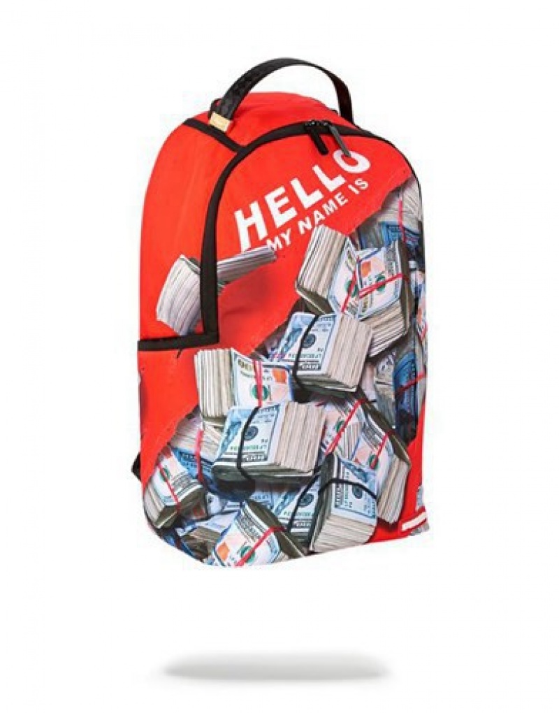 Red Sprayground 777 Backpacks | 74512-XCKM