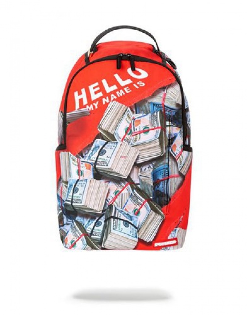 Red Sprayground 777 Backpacks | 74512-XCKM