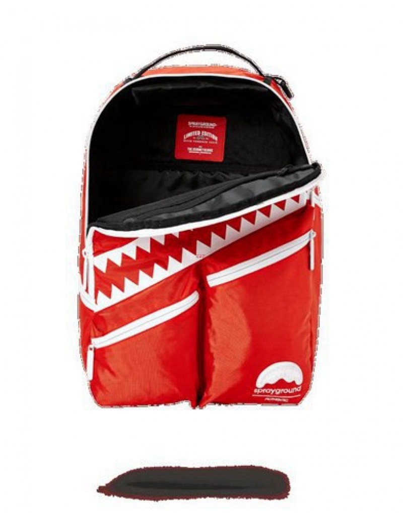 Red Sprayground All Day Backpacks | 87236-ZWVC