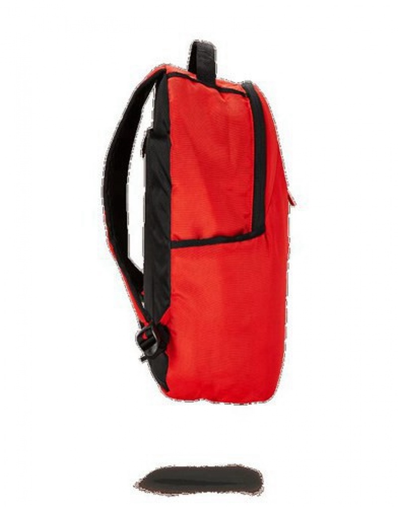 Red Sprayground Angled Shark Backpacks | 10267-WHIP