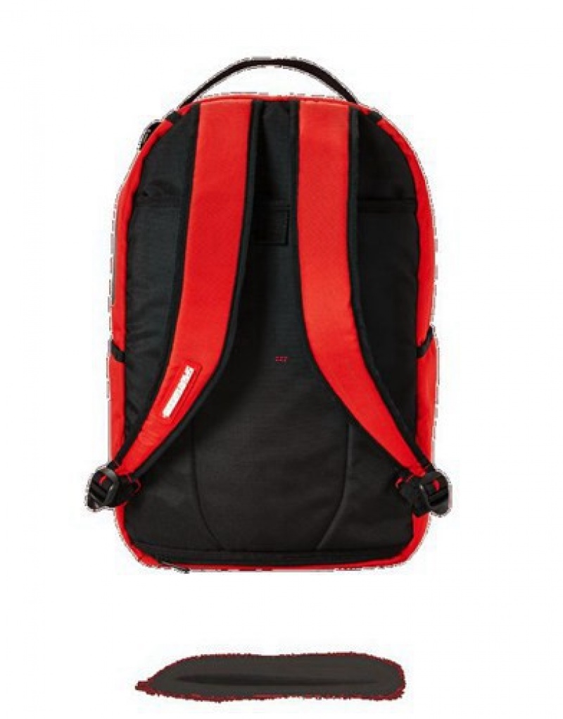 Red Sprayground Angled Shark Backpacks | 10267-WHIP