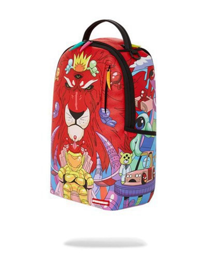 Red Sprayground Astro King (Dlxv) Backpacks | 51083-NCXP