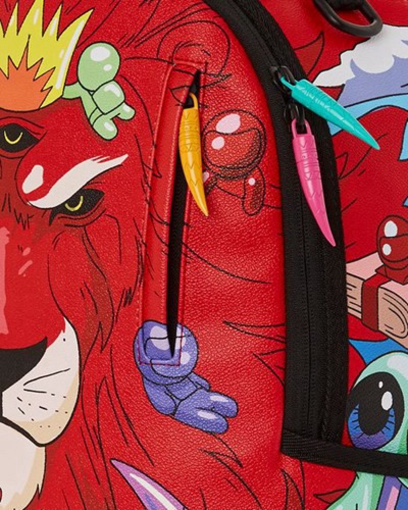 Red Sprayground Astro King (Dlxv) Backpacks | 51083-NCXP