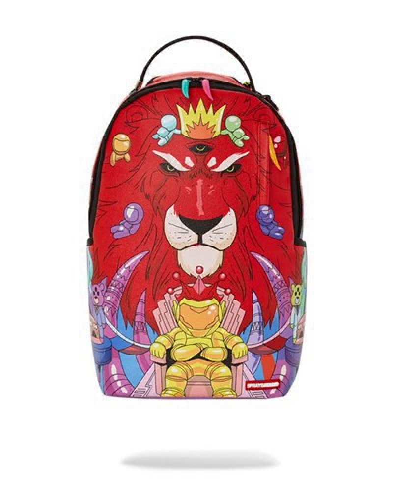 Red Sprayground Astro King (Dlxv) Backpacks | 51083-NCXP