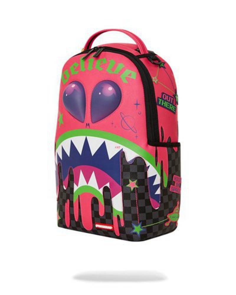 Red Sprayground Believe (Dlxv) Backpacks | 08512-IRNM