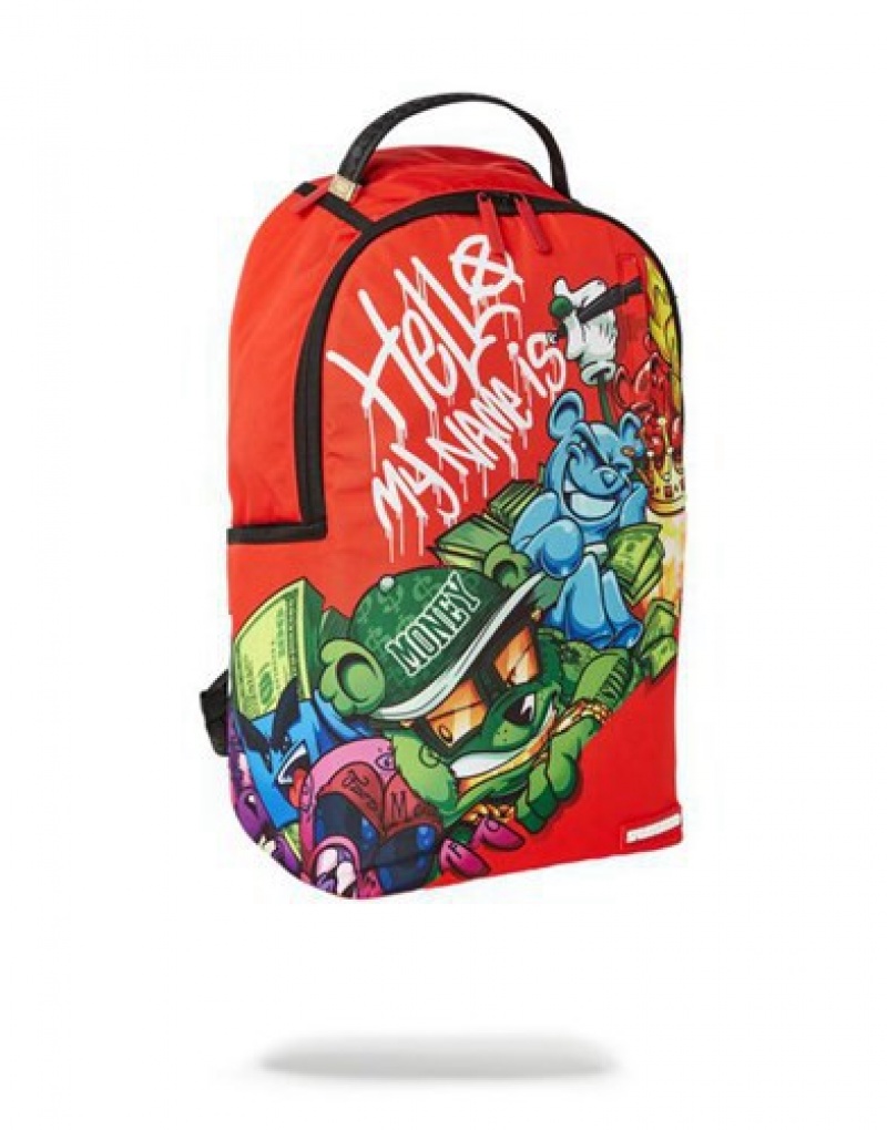 Red Sprayground Da Bounce House Backpacks | 93425-TXOM