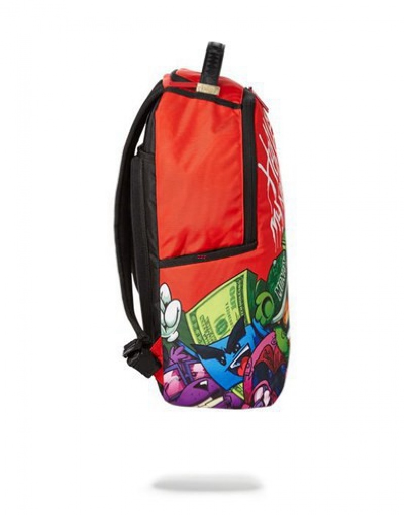 Red Sprayground Da Bounce House Backpacks | 93425-TXOM