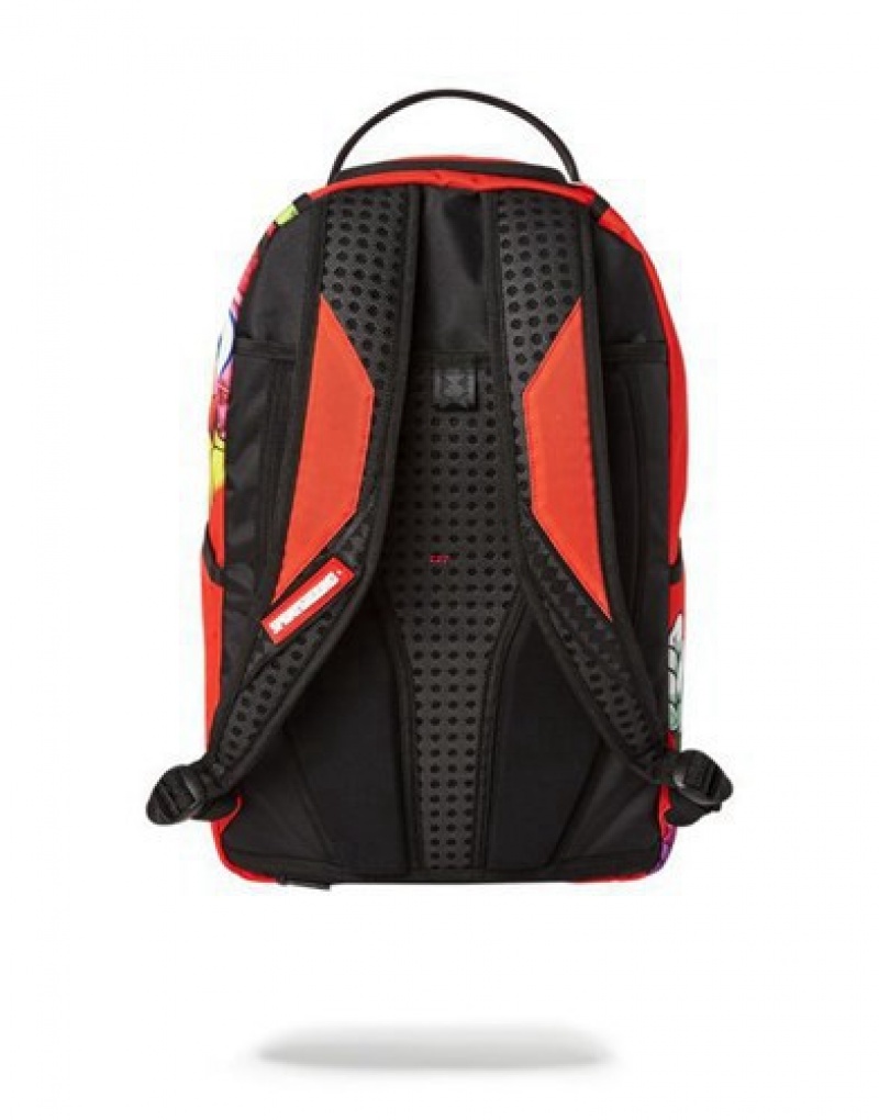 Red Sprayground Da Bounce House Backpacks | 93425-TXOM