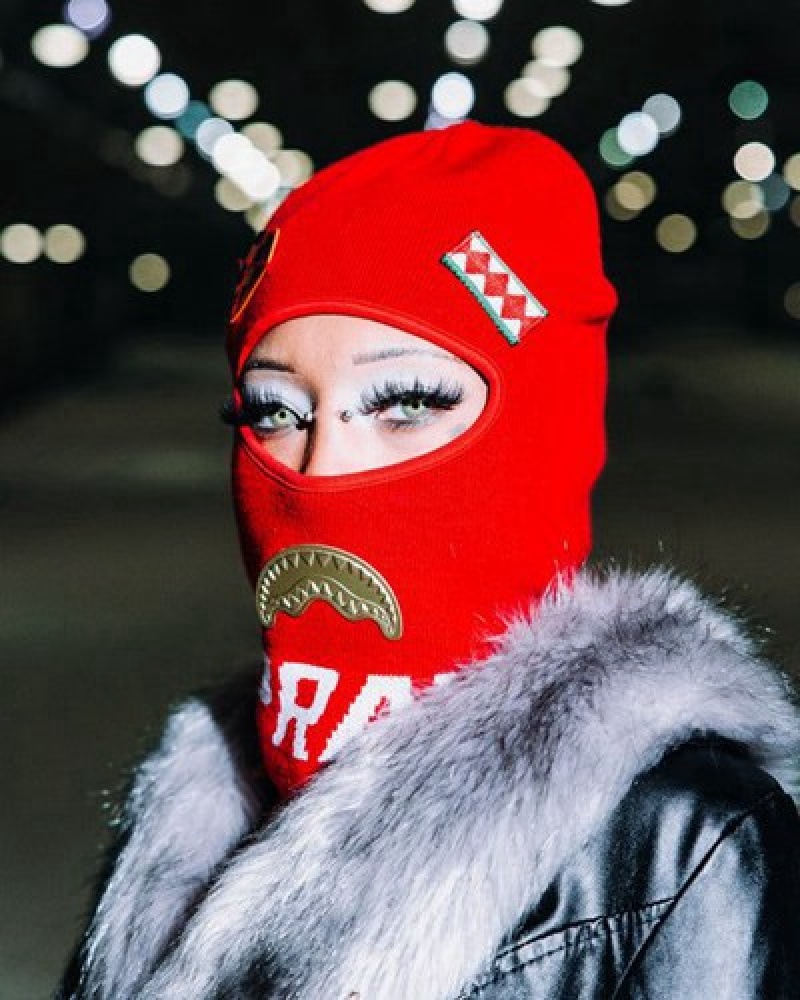 Red Sprayground De Luxe Ski Masks | 81279-LFRJ