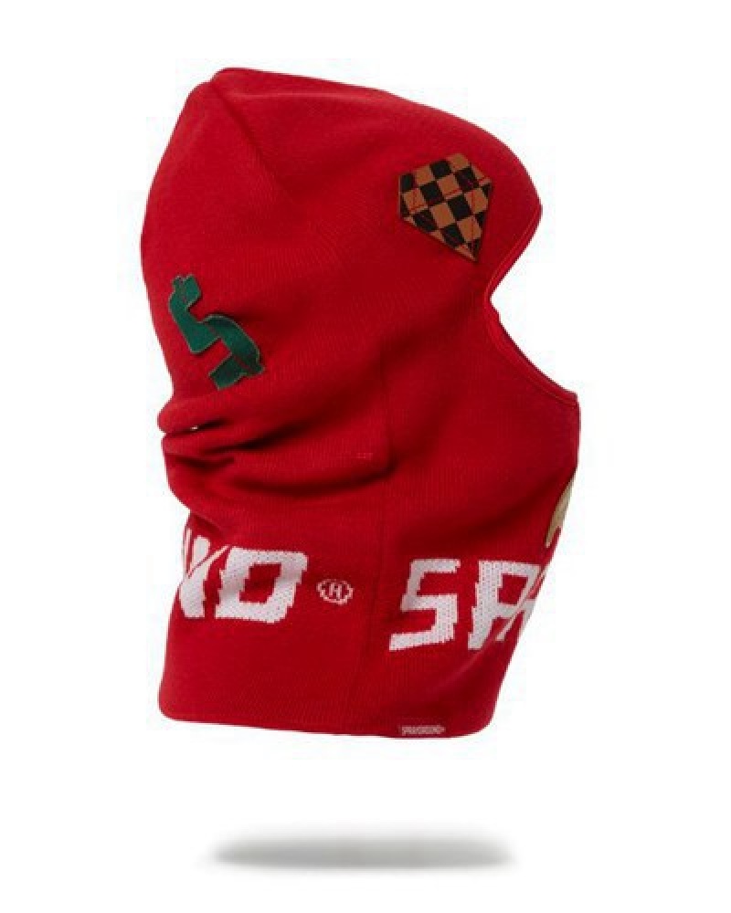 Red Sprayground De Luxe Ski Masks | 81279-LFRJ