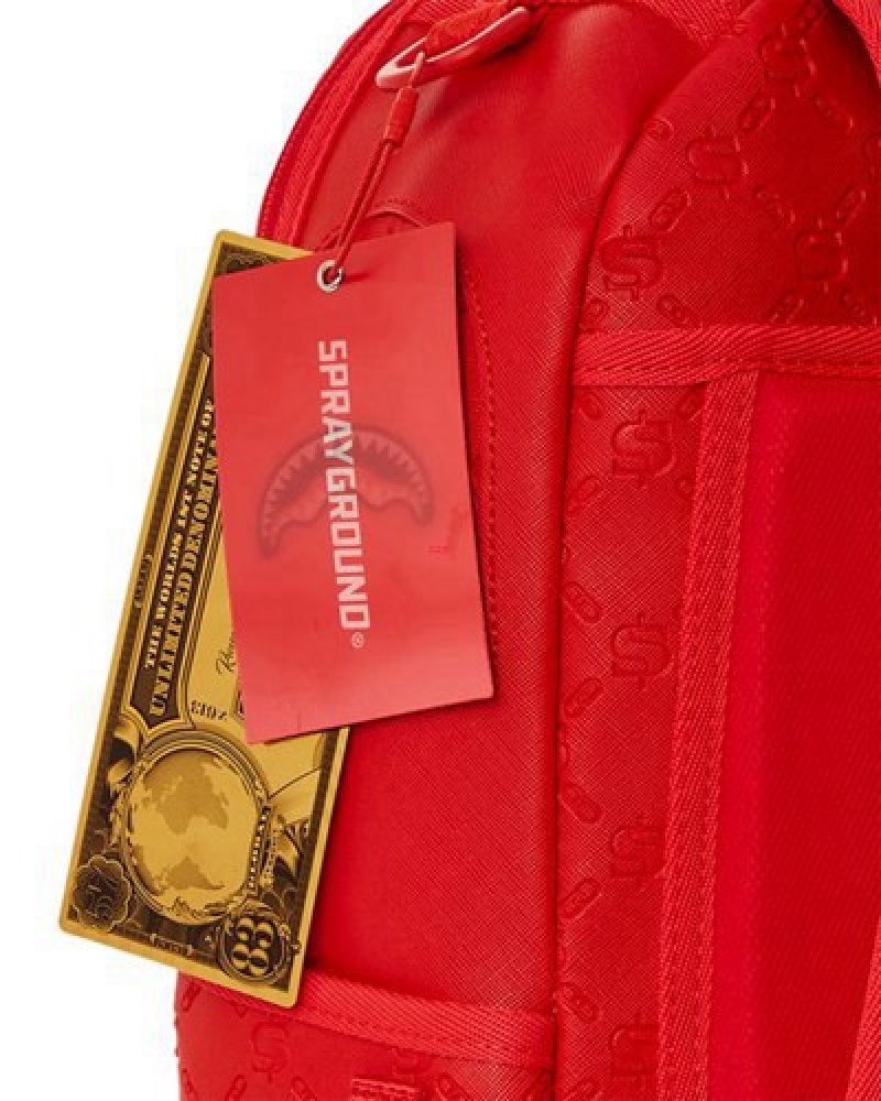 Red Sprayground Deniro Crimson (Dlxv) Backpacks | 26351-GIWK