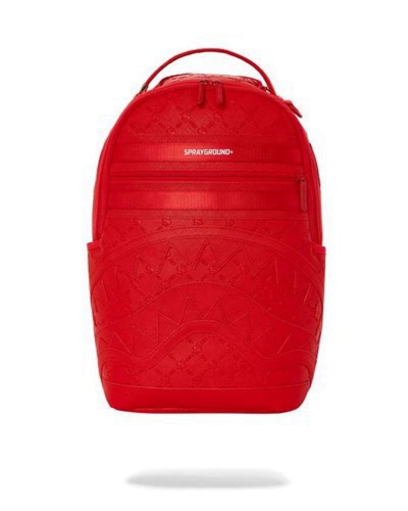 Red Sprayground Deniro Crimson (Dlxv) Backpacks | 26351-GIWK