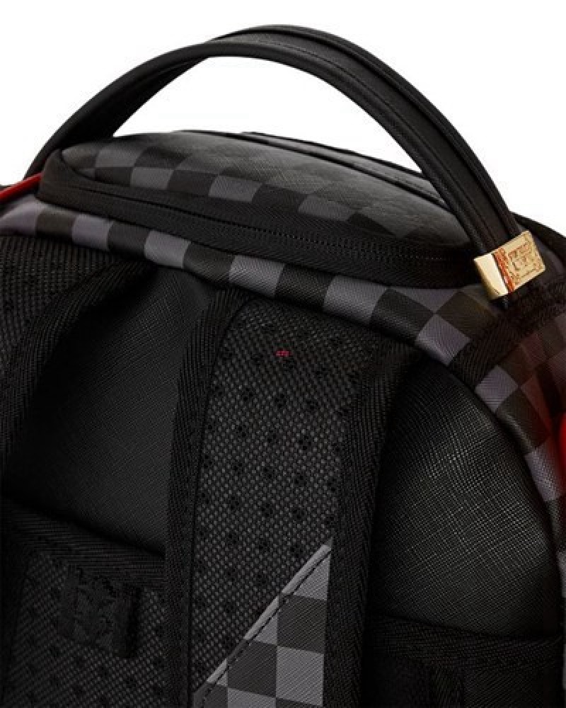 Red Sprayground Diablo Plush Wraparound (Dlxv) Backpacks | 53478-LIOK