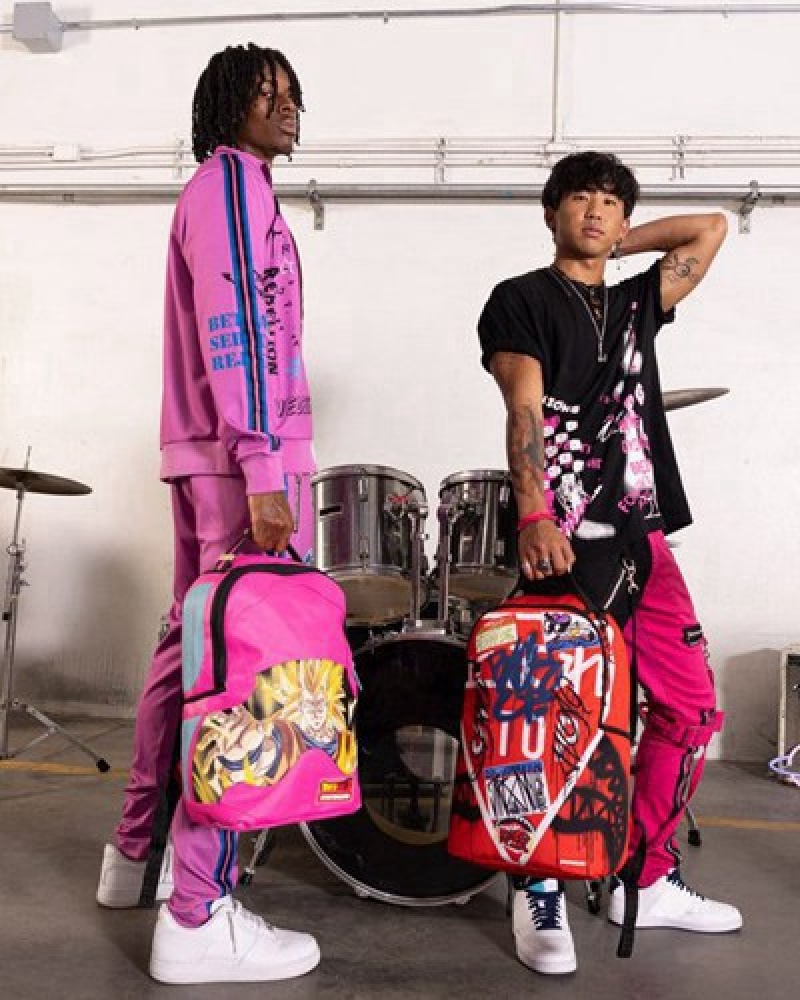 Red Sprayground Don't Stop Won't Stop スプレーグラウンド (Dlxr) Backpacks | 31269-QTCH