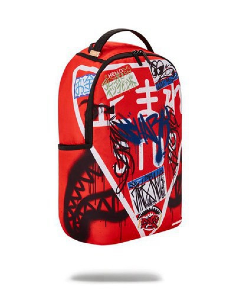 Red Sprayground Don't Stop Won't Stop スプレーグラウンド (Dlxr) Backpacks | 31269-QTCH