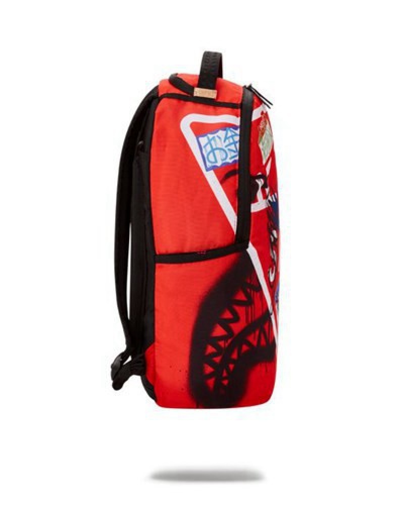 Red Sprayground Don't Stop Won't Stop スプレーグラウンド (Dlxr) Backpacks | 31269-QTCH