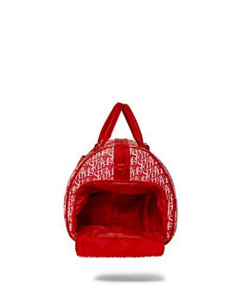 Red Sprayground Frequent Flier Duffle Bags | 23910-ERDV