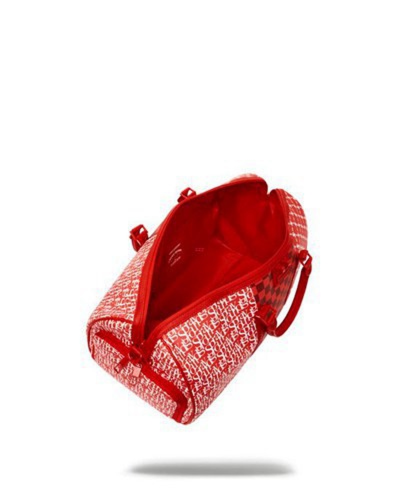 Red Sprayground Frequent Flier Duffle Bags | 23910-ERDV