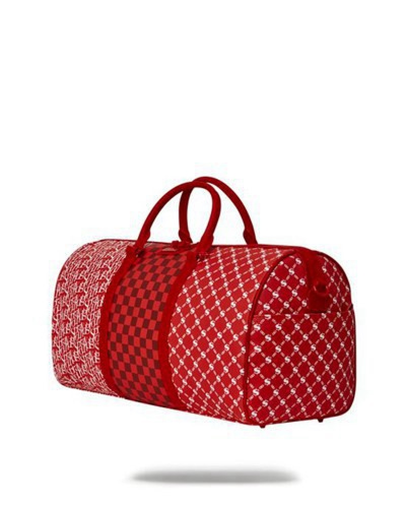 Red Sprayground Frequent Flier Duffle Bags | 23910-ERDV