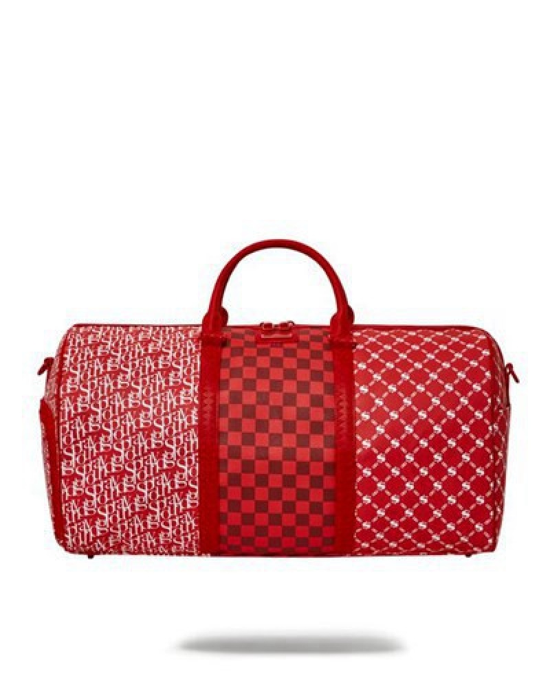 Red Sprayground Frequent Flier Duffle Bags | 23910-ERDV