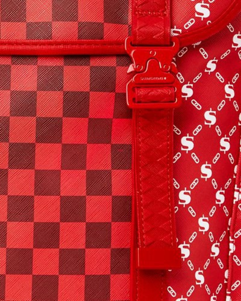 Red Sprayground Frequent Flier Monte Carlo Backpacks | 03758-ZDUH