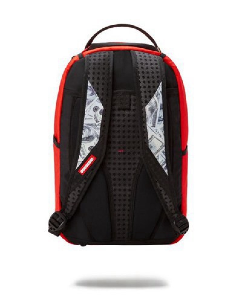 Red Sprayground Garfield Cat Scratch (Dlxr) Backpacks | 70693-FHVO