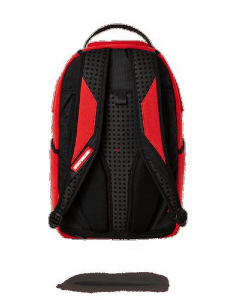 Red Sprayground Ghost Rubber Shark Backpacks | 37968-RUJO