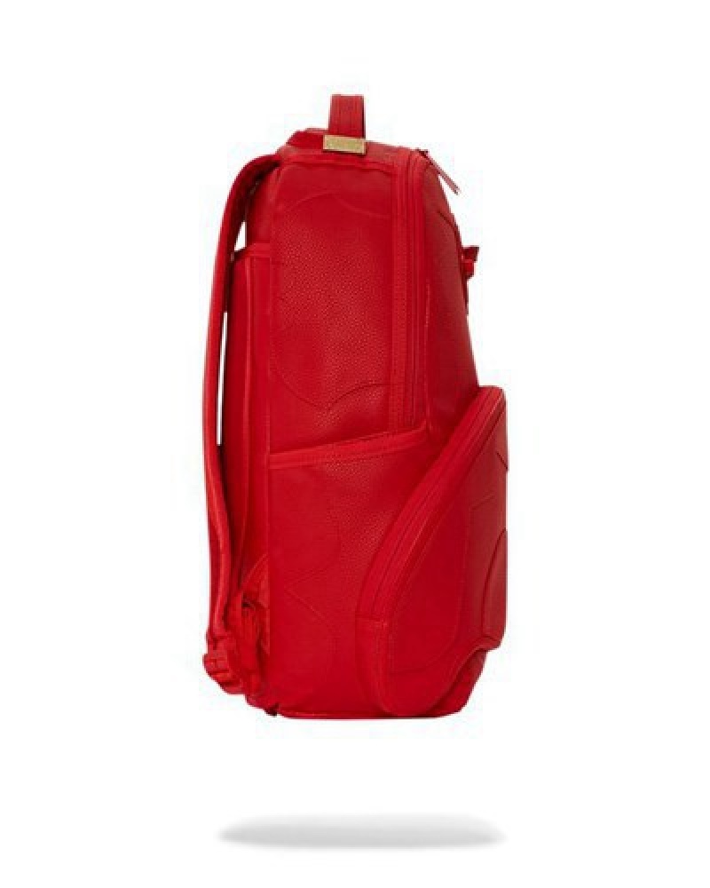 Red Sprayground Heavy Metal Shark (Dlxv) Backpacks | 72698-RVJN