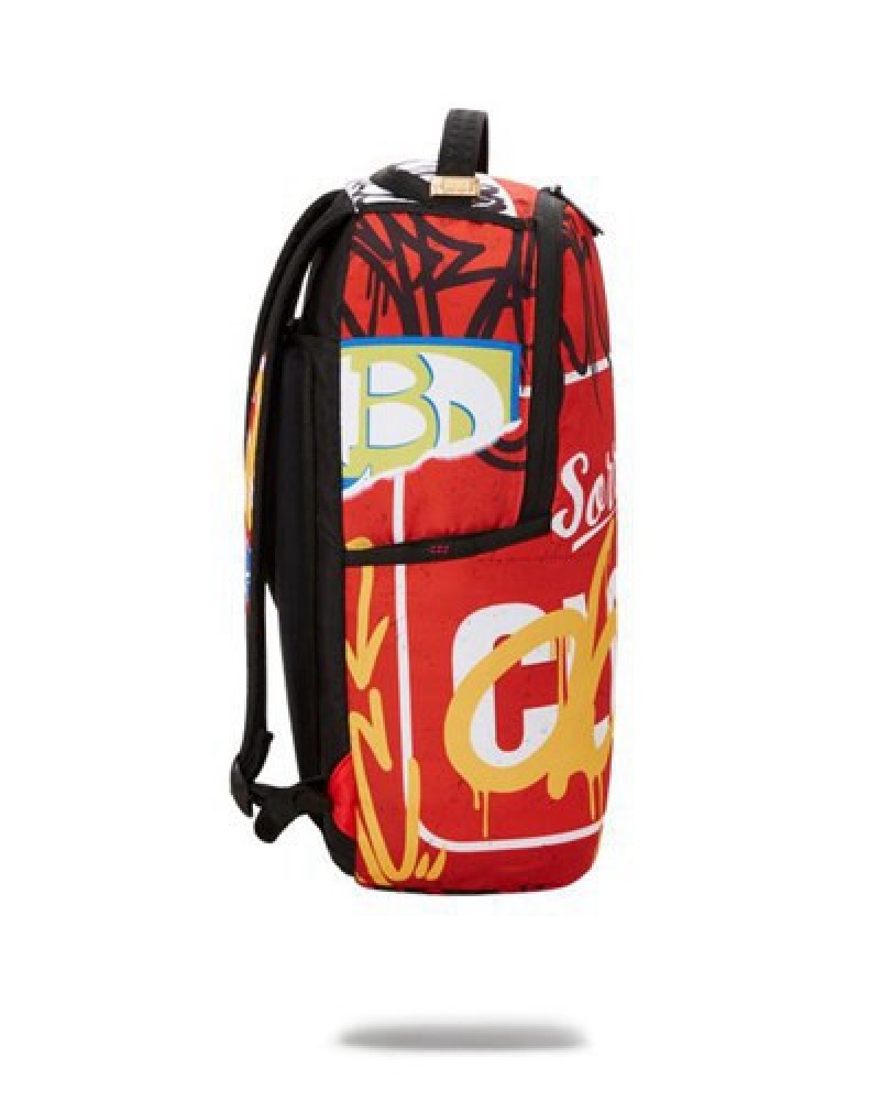 Red Sprayground I Don't Care (Dlxr) Backpacks | 21085-VNWE