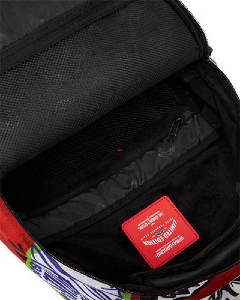 Red Sprayground I Don't Care (Dlxr) Backpacks | 21085-VNWE