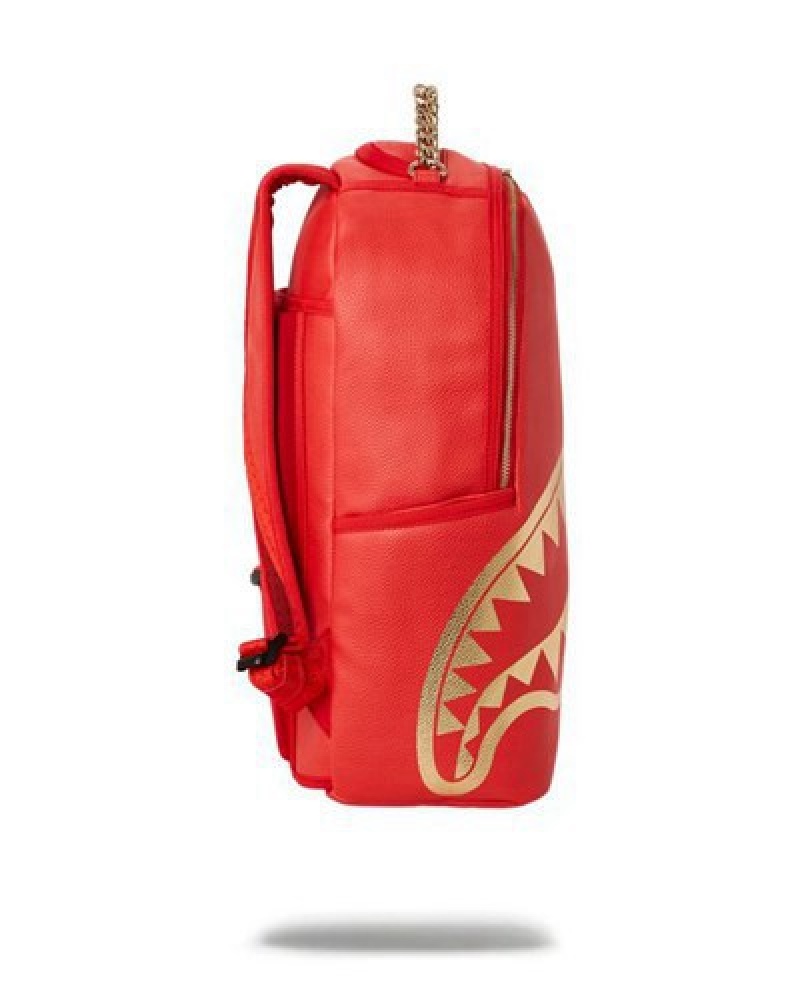 Red Sprayground King Of Kings Shedeur & Shilo Sanders Shark Backpacks | 74103-RTPY