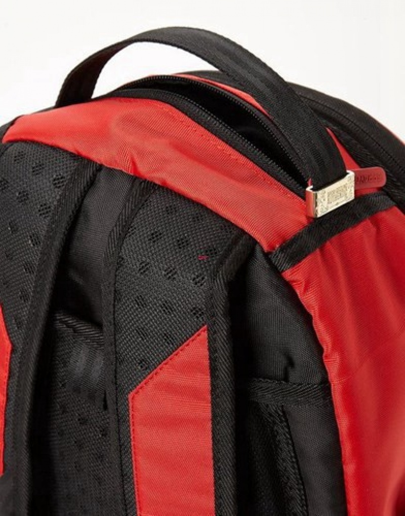 Red Sprayground Label Backpacks | 31062-WHJC