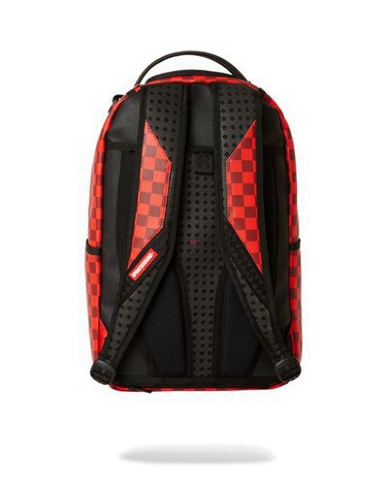 Red Sprayground Looney Tunes Taz Marvin Bust Out (Dlxv) Backpacks | 91845-ZSJH