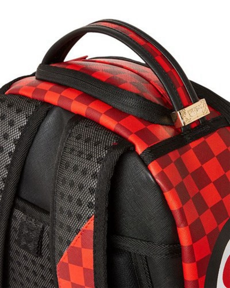 Red Sprayground Looney Tunes Taz Marvin Bust Out (Dlxv) Backpacks | 91845-ZSJH