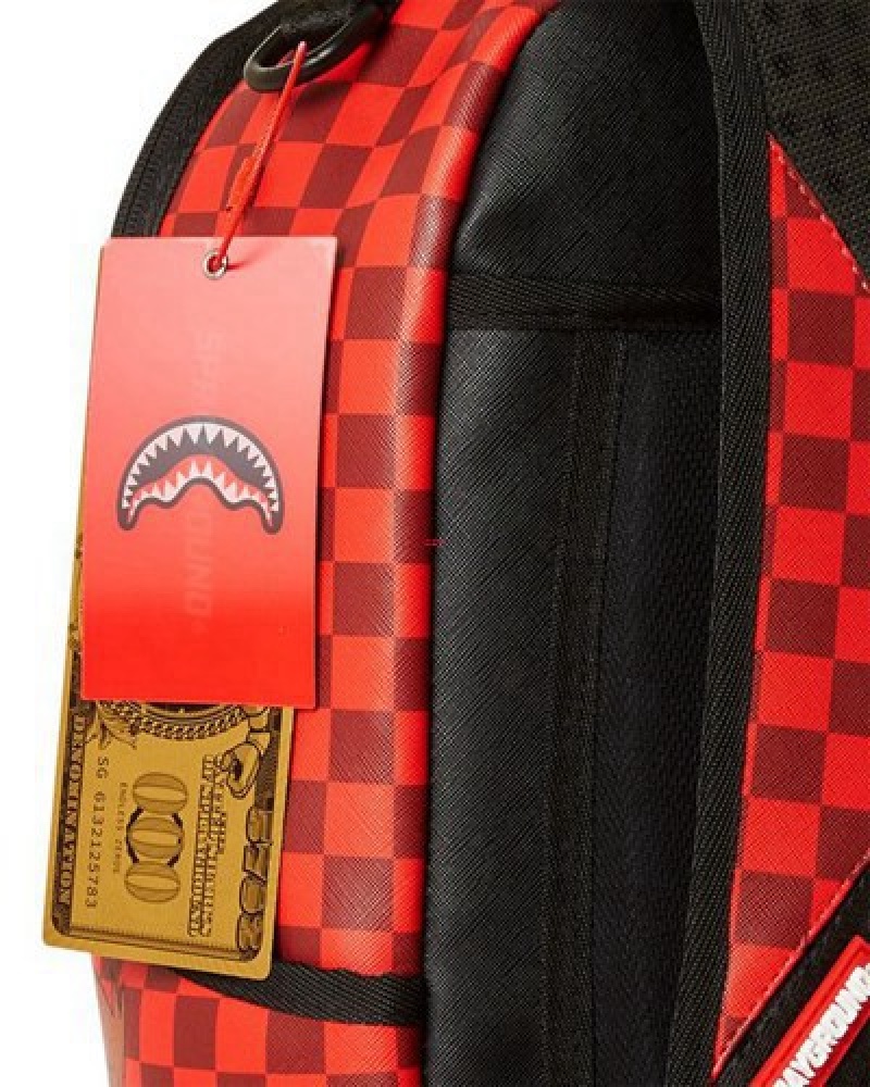 Red Sprayground Looney Tunes Taz Marvin Bust Out (Dlxv) Backpacks | 91845-ZSJH