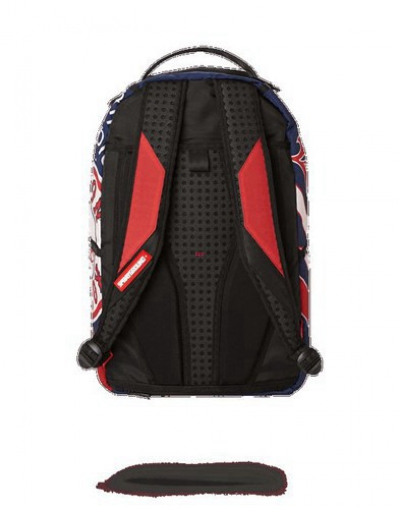 Red Sprayground Mlb Boston Sox Backpacks | 74391-SGVN