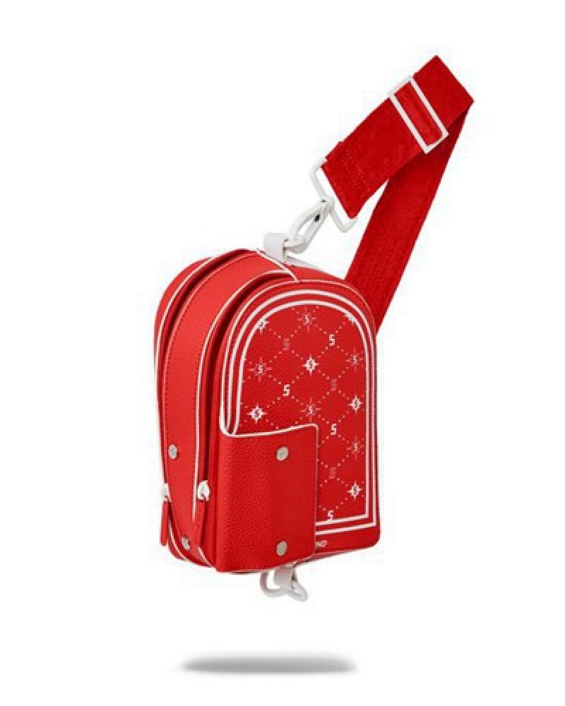 Red Sprayground Modus Operandi Crossbody Bags | 59746-JQKW