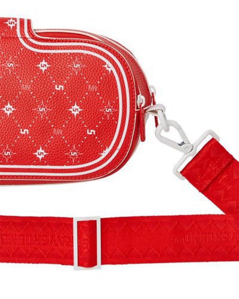 Red Sprayground Modus Operandi Crossbody Bags | 59746-JQKW