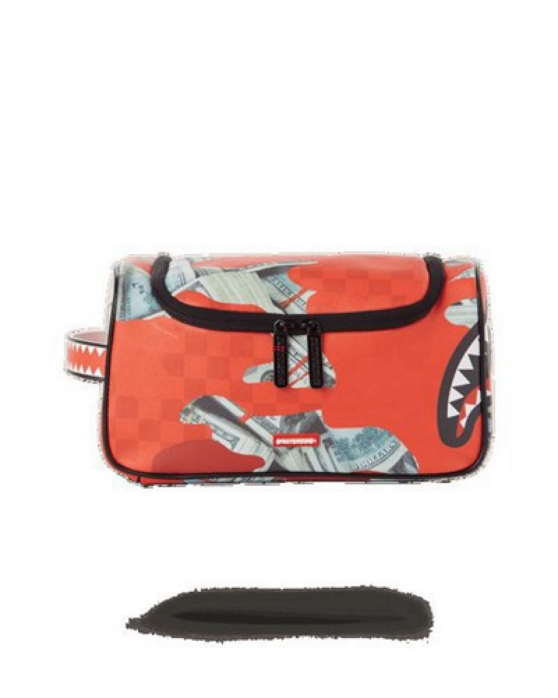 Red Sprayground Money Camo Bags | 76059-STZH