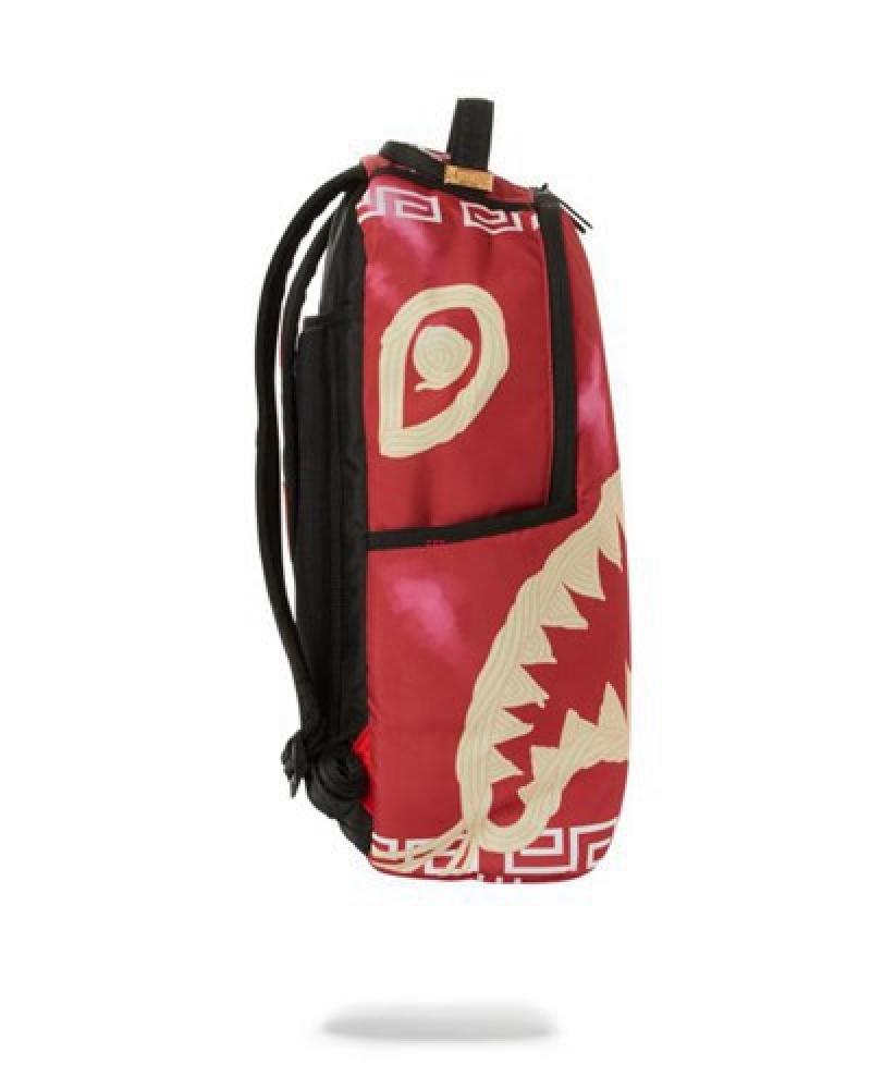 Red Sprayground Naruto Ramen Shark Backpacks | 85926-RMPC