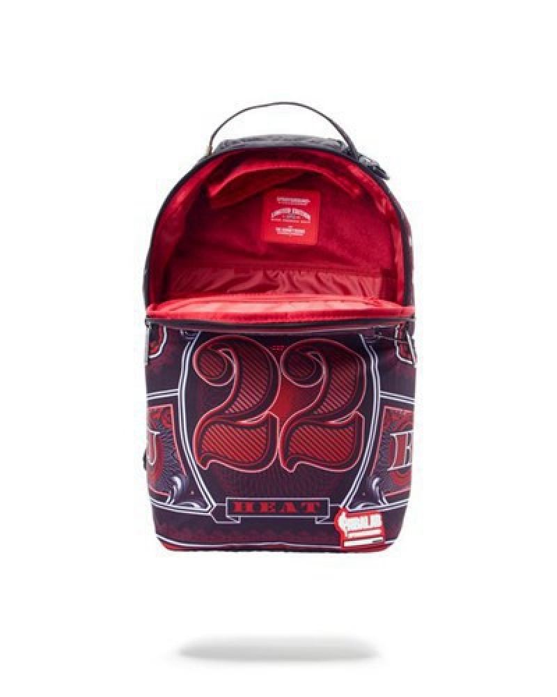 Red Sprayground Nba Butler Money Backpacks | 92513-NZOU